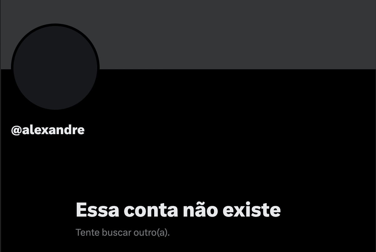 Essa conta não existe no X - Alexandre de Moraes